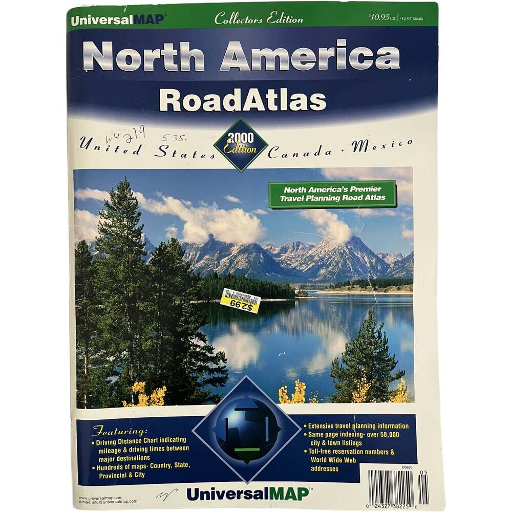 Universal Map 2000 North America Road Atlas Collectors Edition